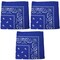 3 Pack Paisley Cotton Bandanas Classic Western Style Headwear